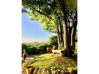 Outdoor seating area for sunset viewing