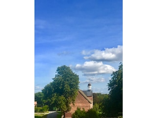 Blick zur Turmuhr