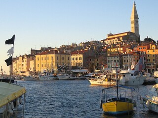 schöne Altstadt Rovinj,, Perle der Adria, 55km entfernt