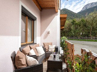 gemütliche Terrasse Ferienwohnung Weiss