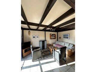 Wohnzimmer, Pelletofen