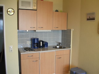 Küchenzeile im Wohn-/Schlafraum