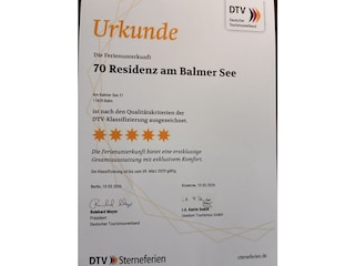 Aktuelle 5 Sterne Zertifizierung