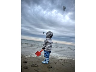 Strand bei windigem Wetter