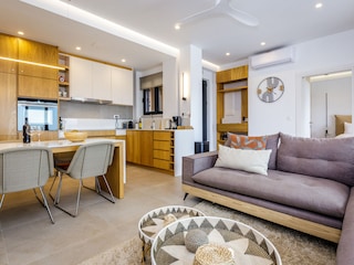 Living room and kitchen