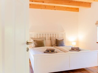 Blick ins Schlafzimmer