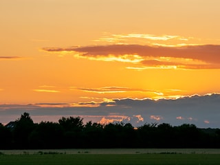 Sonnenuntergangsblick vom Balkon
