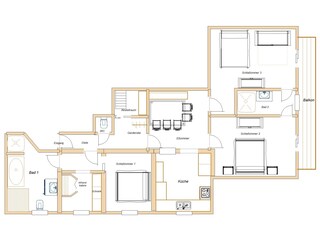 Vakantieappartement Schröcken Grondplan 14