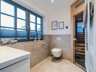 Badezimmer mit Sauna
