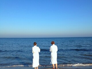 Year-round: Cooling off in the Baltic Sea after a sauna visit