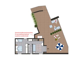 Appartamento per vacanze Marina di Campo Pianta del piano 42