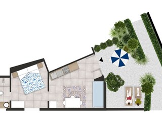 Appartamento per vacanze Marina di Campo Pianta del piano 43