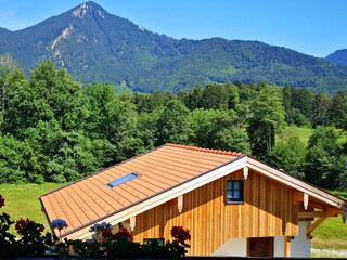 Blick vom Balkon auf unser neues Chalet