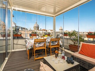 Living-dining room:  domes S. Carlo &  S. Andrea Valle