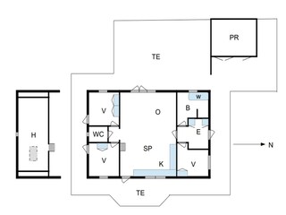 Vakantiehuis Høll Grondplan 3
