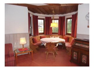Essecke im Wohnzimmer