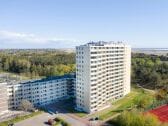 Haus Atlantic, St. Peter-Ording (SPO) - Luftbild mit Meerespanorama