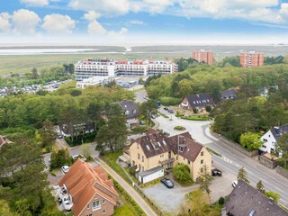Luftbild mit Meerespanorama