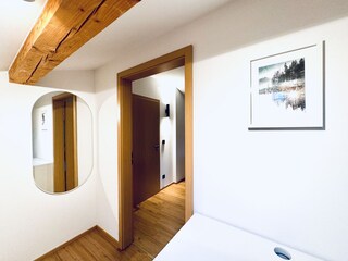 Dressing room with mirror