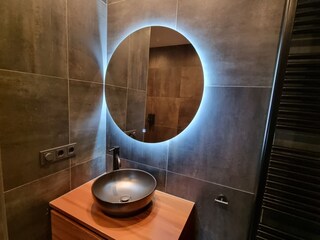 Mirror with sink