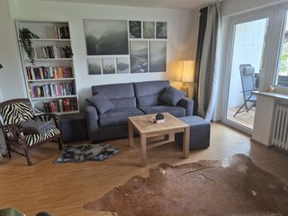 Wohnzimmer mit Schlafcouch