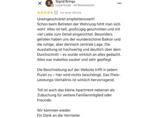 Bewertung Wohnung + Apartment