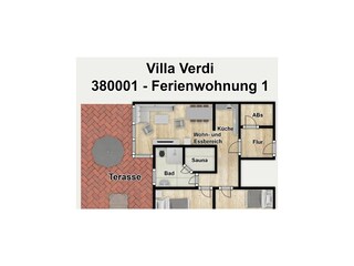 Vakantieappartement Wangerooge Grondplan 12
