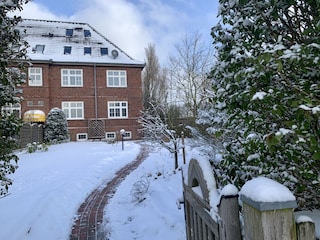 Gartenansicht im Winter