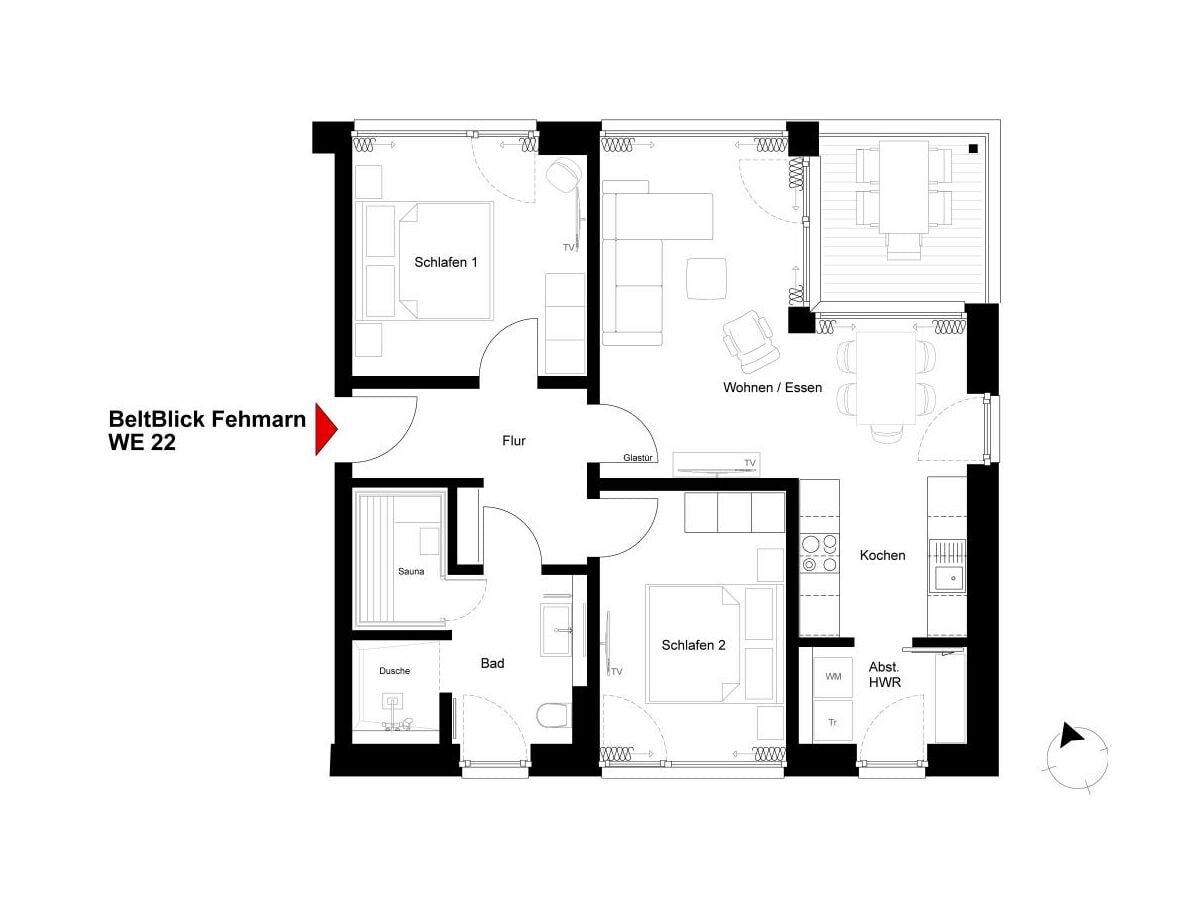 Ferienwohnung Marienleuchte Grundriss 14