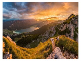 Sonnenuntergang im Rofangebirge  Sunset in the Rof