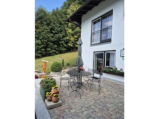 Terrasse vor der Ferienwohnung