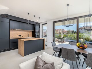 Dining room and kitchen