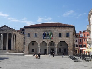 Augustus temple and city palace of Pula