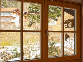 Küchenfenster Blick Richtung Wasserfall