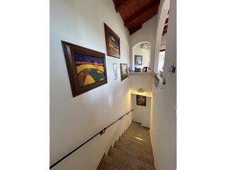 Steps to the bedrooms on ground floor