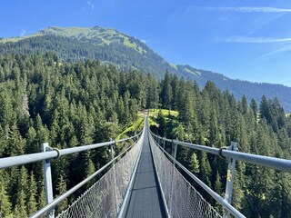 Sommer Holzgau Hängebrücke