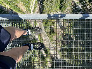 Sommer Holzgau Hängebrücke