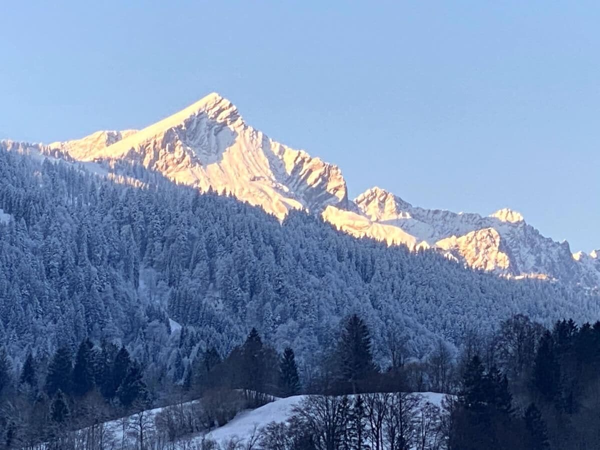 Blich auf die Alpspitze im Winter