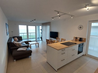 Wohnküche mit Meerblick