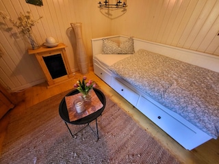Wohnstube mit Bettcouch ( Doppelbett)