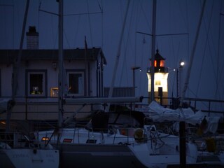 Schleimünde bei Nacht