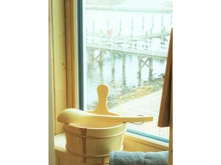 Blick aus der Sauna