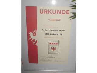 Appartamento per vacanze Alpbach Documento 16