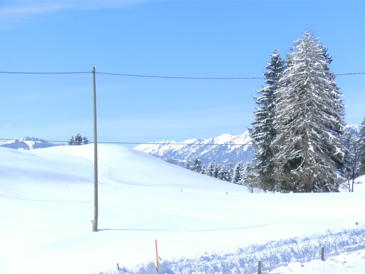 Blick vom Balkon Winter