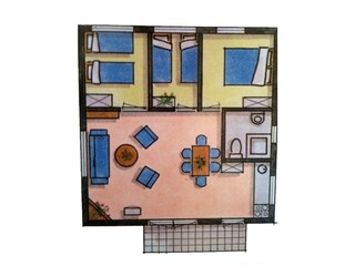 Bungalow Renesse Grondplan 9