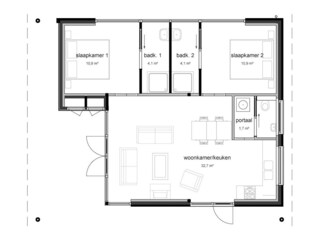Bungalow Renesse Grondplan 20