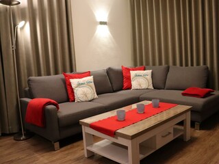 Wohnzimmer mit Kamin