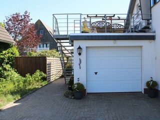 Blick auf die Dachterrasse