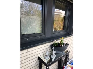 Blick auf Küche und Badezimmer