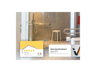 Ferienwohnung 2, rollstuhlgerechtes Badezimmer